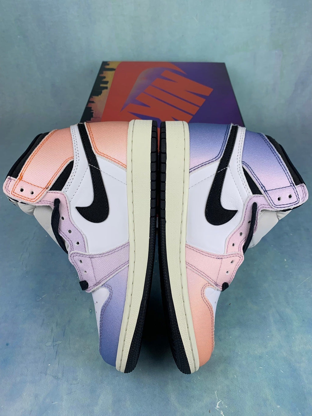 Air Jordan 1 High Craft White-to-Purple Gradient Unisex Sneakers