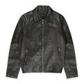 LEATHER ZIP FRONT JACKET BLACK LEATHER JACKETS