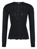 Protémoa Touch ribbed button-embellished cardigan