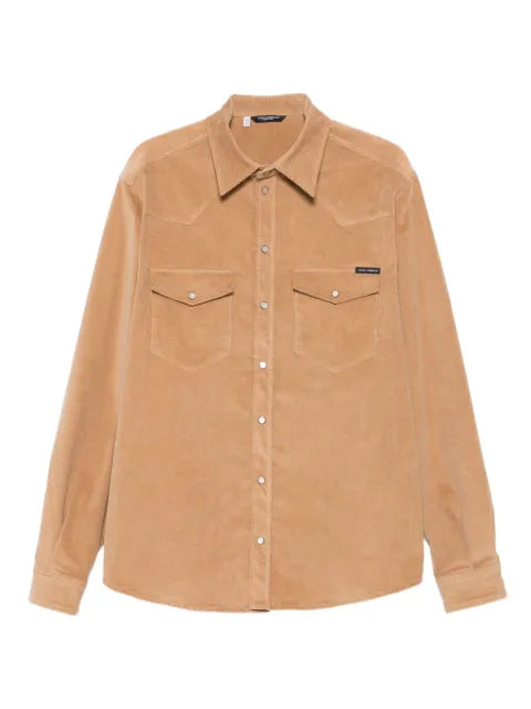 Dolce & Gabbana corduroy button-fastening shirt jacket