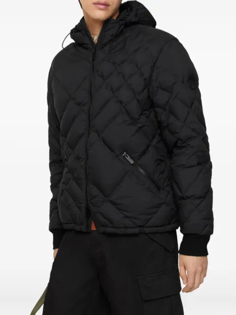 Burberry check-stitch nylon Doversgreen puffer jacket
