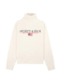 Sporty & Rich roll neck flag jumper