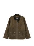 Barbour corduroy-collar zip-fastening jacket