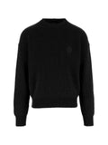 Giorgio Armani logo-patch ribbed-knit virgin-wool sweater
