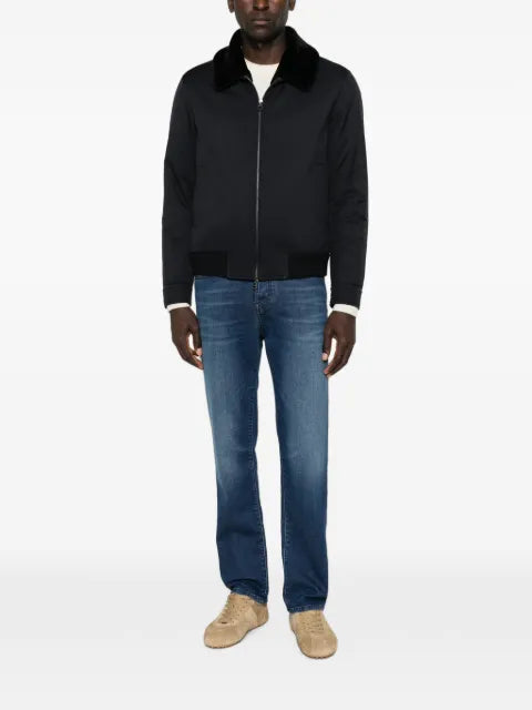 Manzoni 24 shearling-collar zip-up jacket