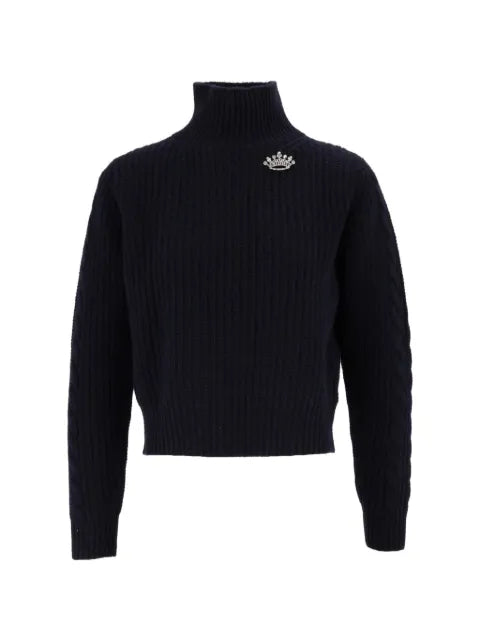 Shirtaporter cable-knit cut-out sweater