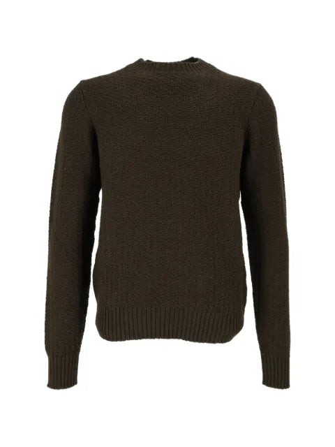 Circolo 1901 basket-weave crew-neck sweater