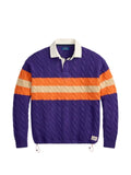 Polo Ralph Lauren cable-knit striped polo sweater
