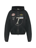 DUKE & DEXTER DR4 Eat Dirt graphic-print zip-up hoodie