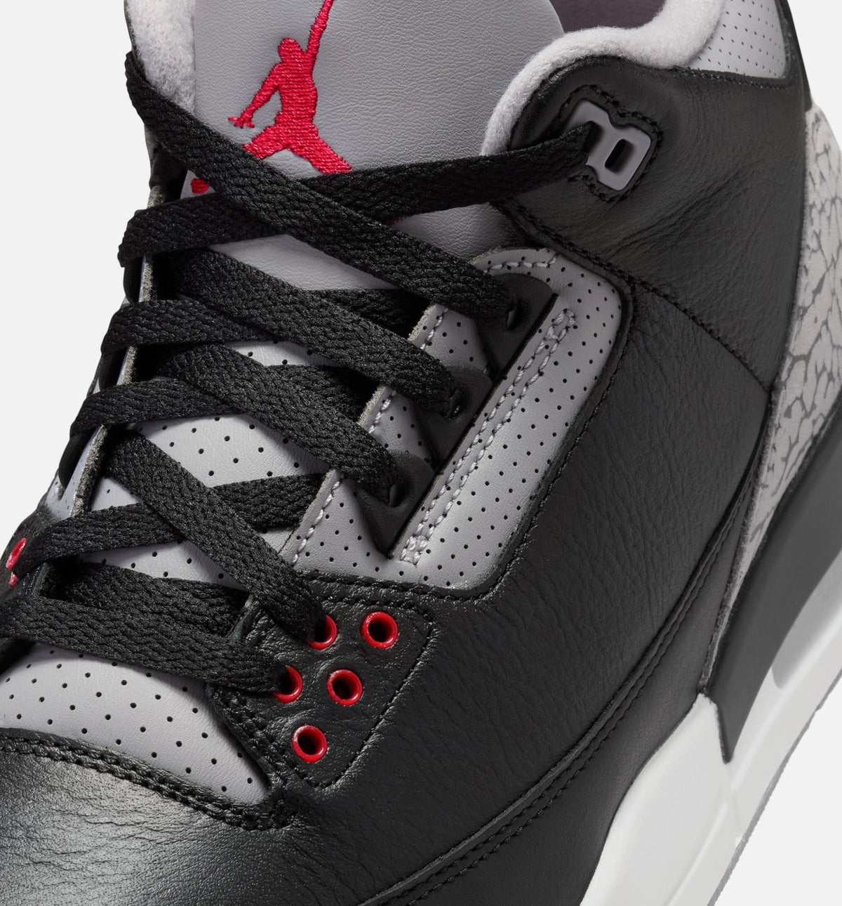 Air Jordan 3 Retro Black Cement Men's – Black/Fire Red/Cement Grey/Summit White