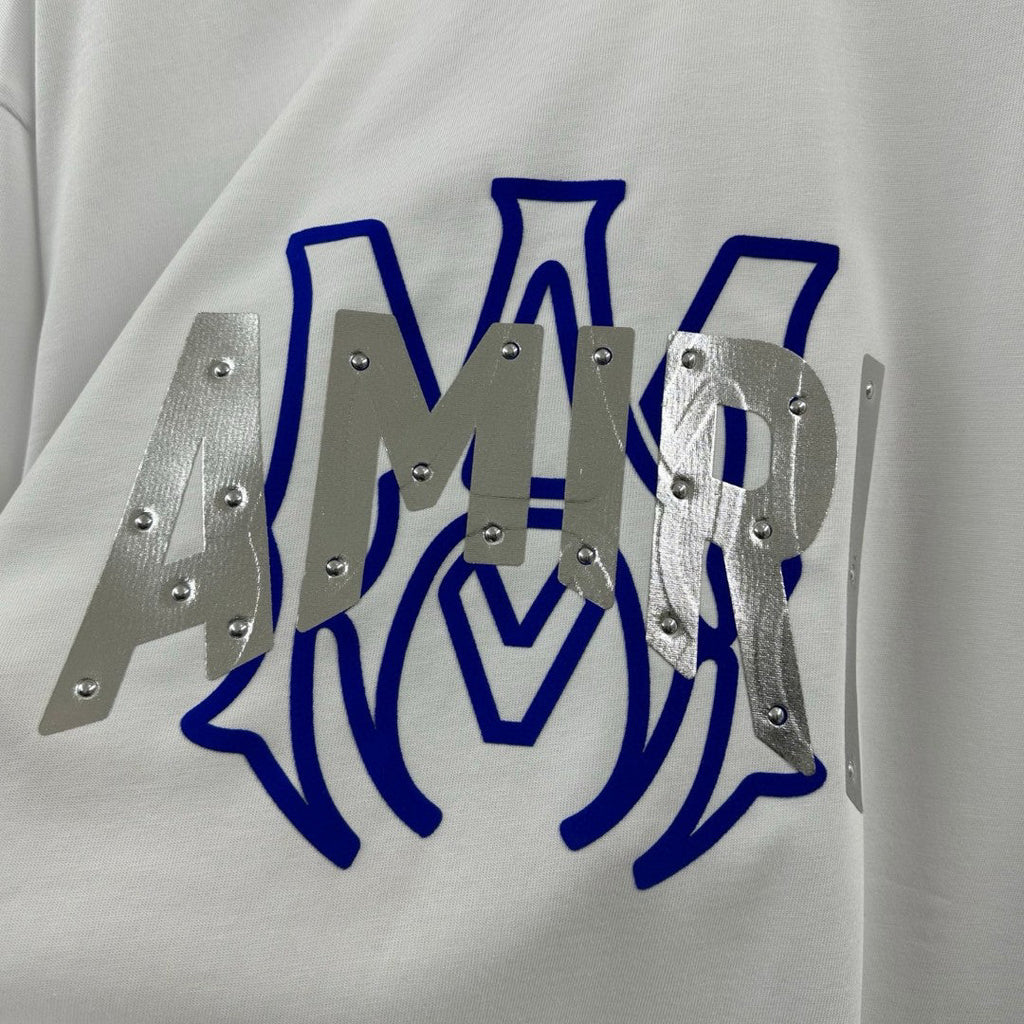 AMIRI Embellished Layered Logo Crew-Neck Short-Sleeve T-Shirt