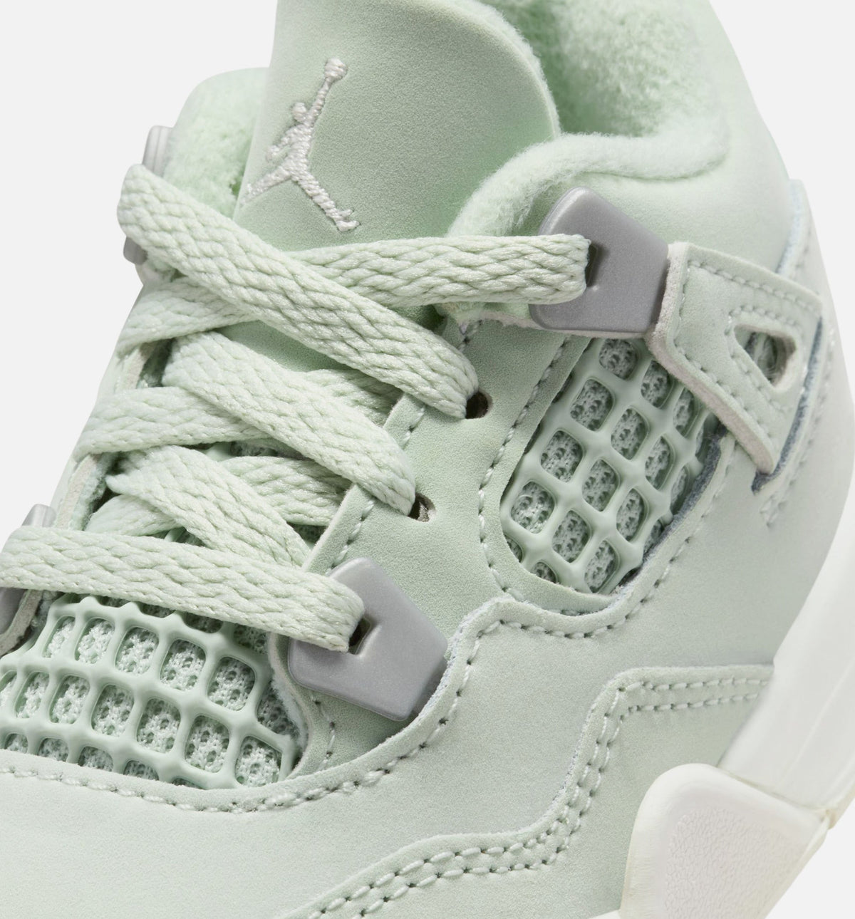 Air Jordan 4 Retro Abundance Infant Toddler Lifestyle Shoe - Sea Foam/Sail/Metallic Silver
