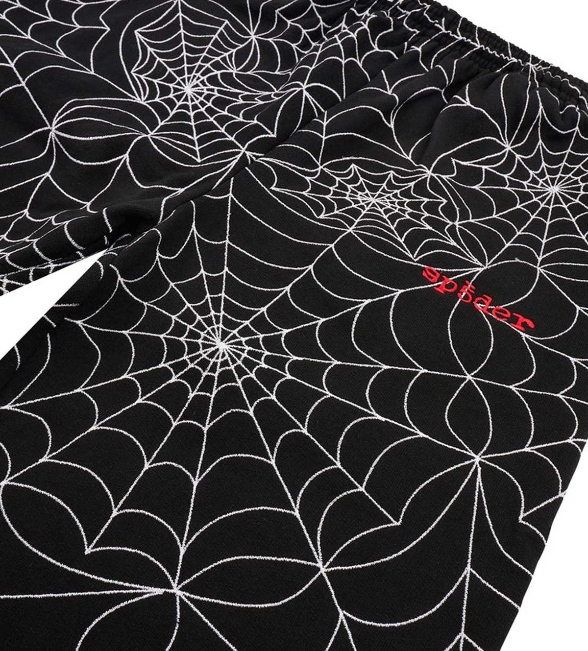 Sp5der Embroidered AOP Sweatpants Black