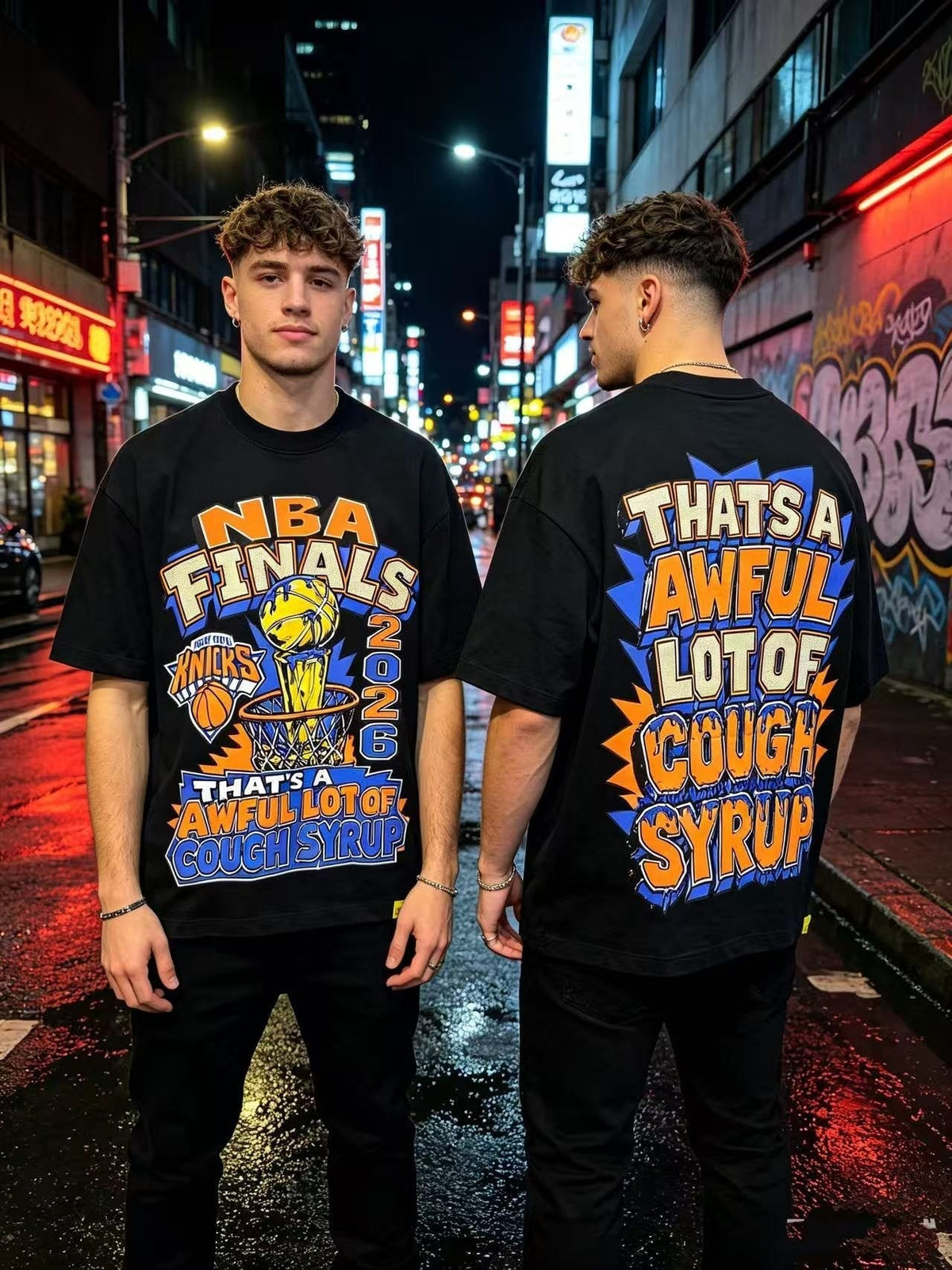 THAT'S A AWFUL LOT OF COUGH SYRUP Front & Back Graphic T-Shirt