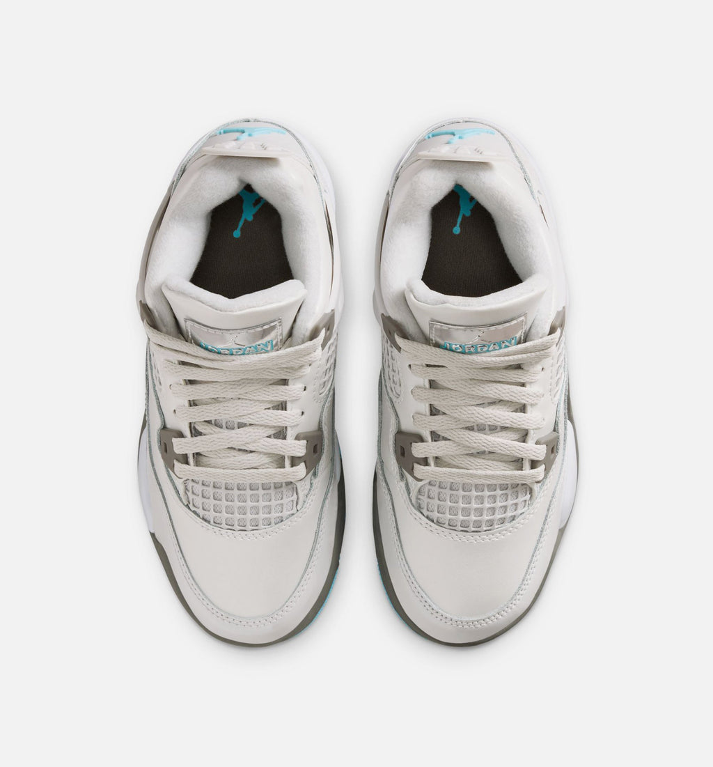 Air Jordan 4 Retro Blue Chill Preschool Sneakers - Photon Dust / Blue / White
