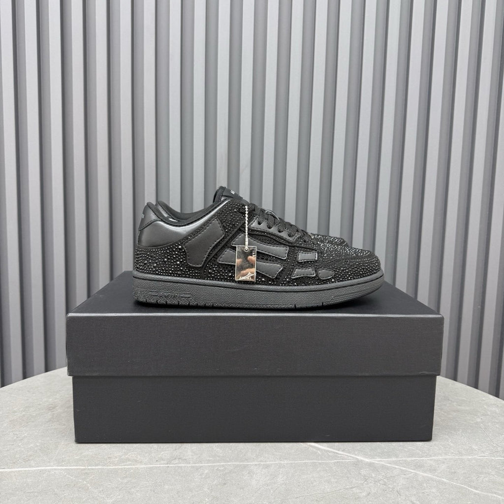Amiri Black Embellished Low-Top Sneakers