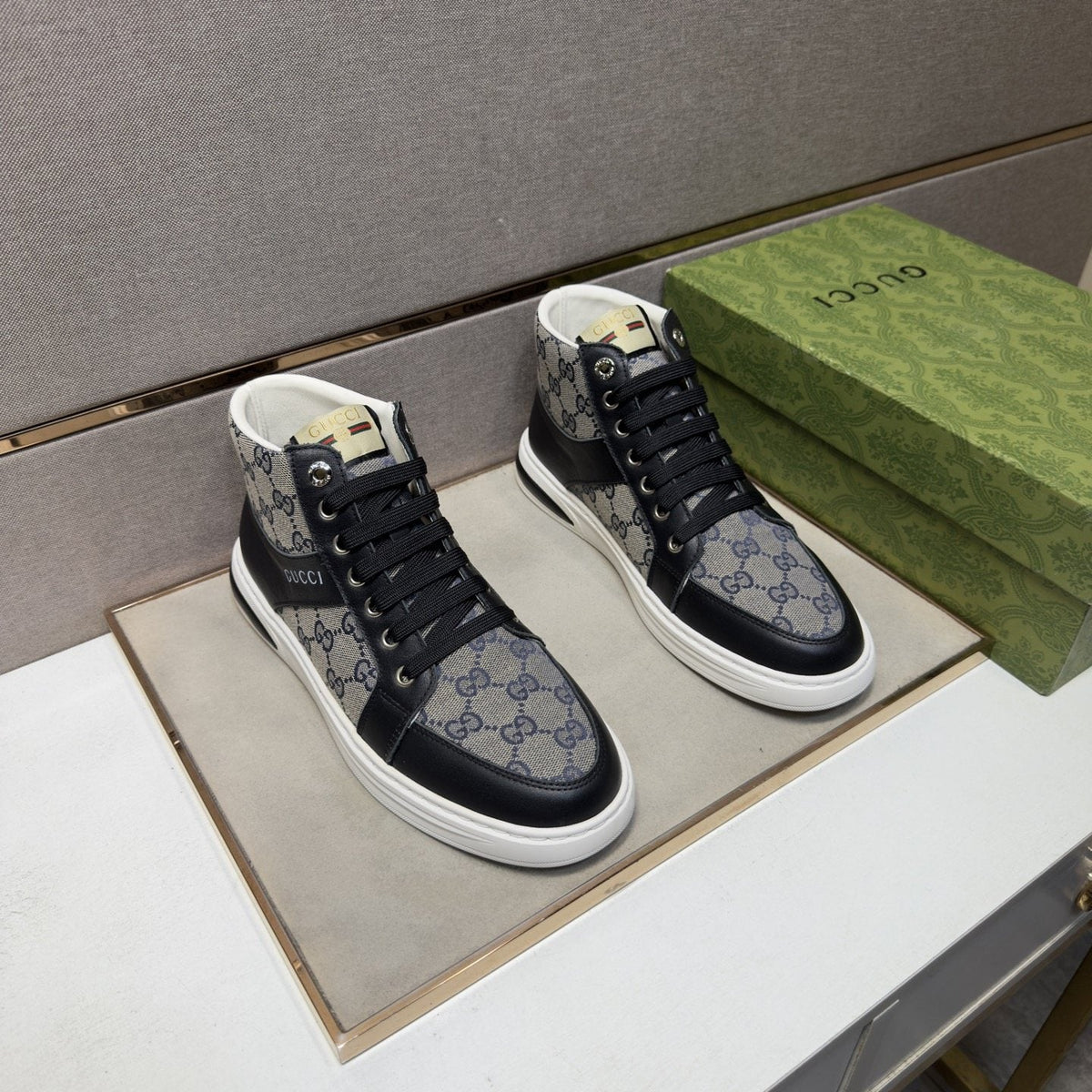 Gucci Men's Patterned High-Top Sneakers