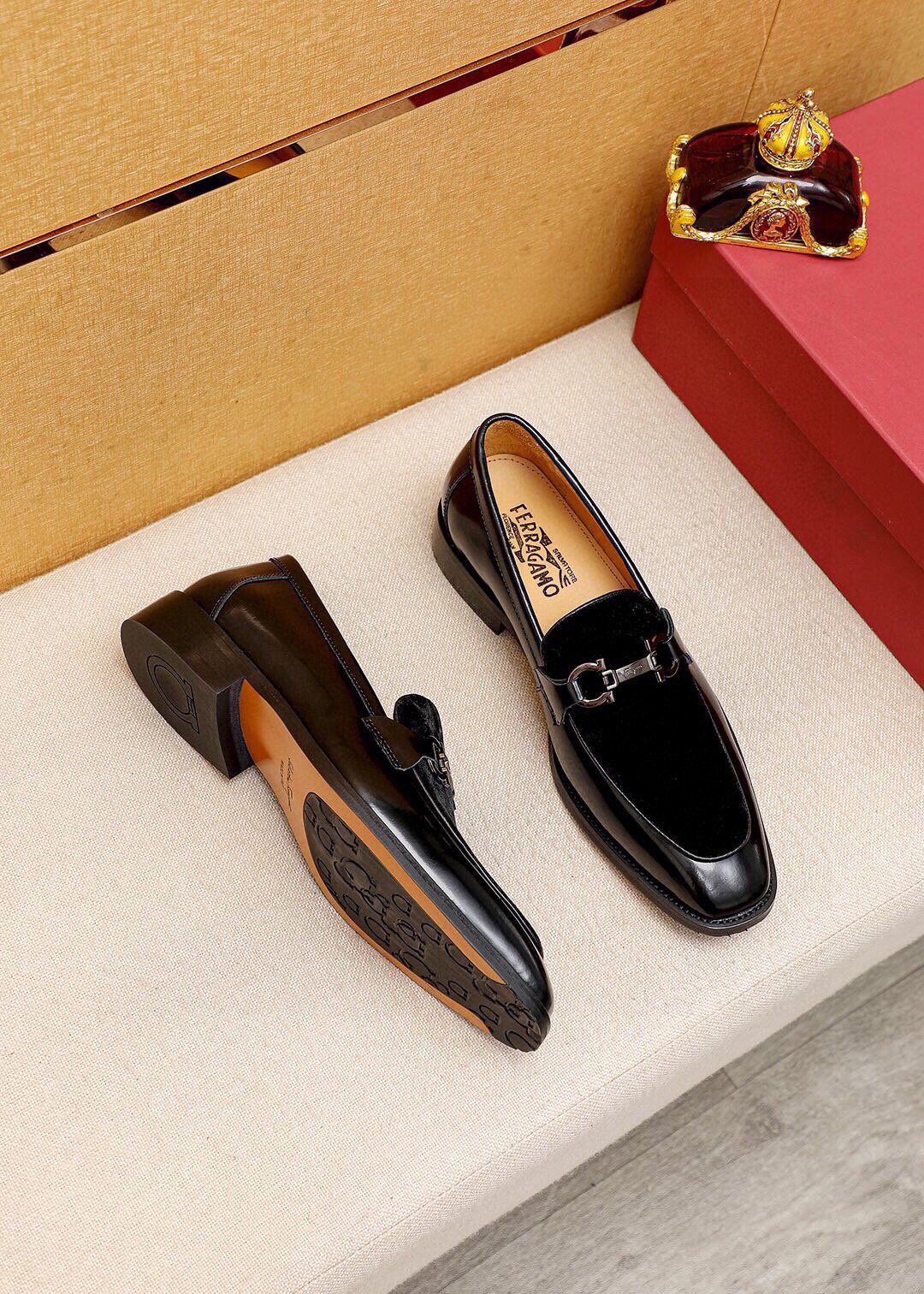 Ferragamo Silver-Hardware Bit Loafers