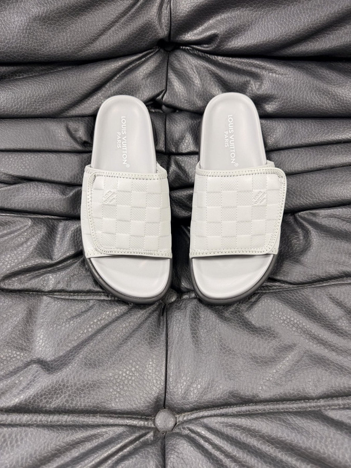Louis Vuitton Woven Strap Slide Sandals - Low-Profile Sole